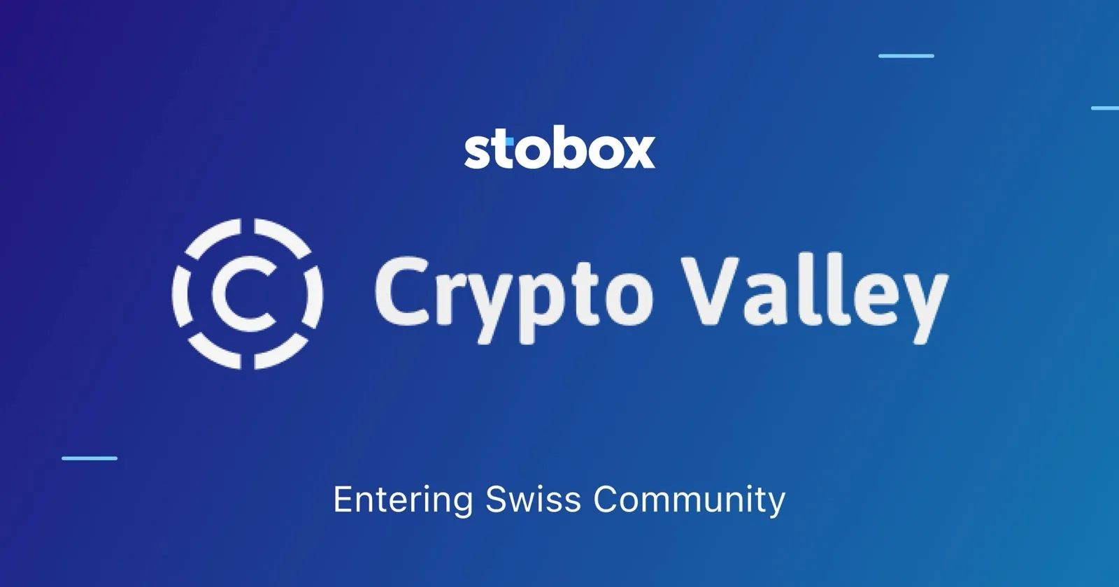 Stobox joins the Crypto Valley Association, leading Switzerland's crypto ecosystem.