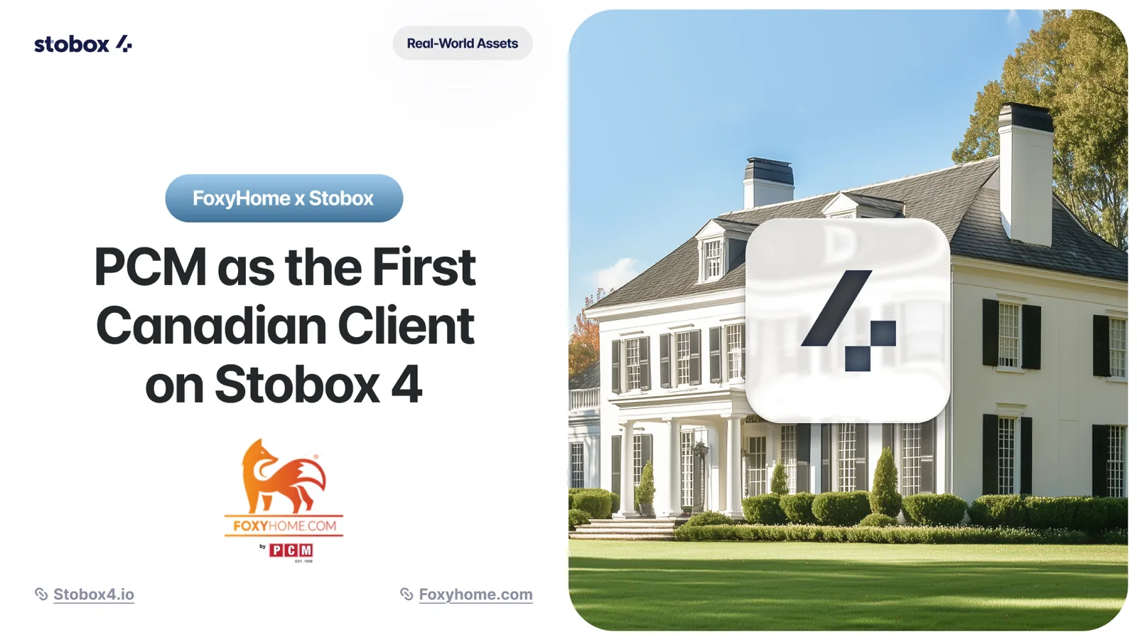 Stobox Welcomes PCM as First Canadian Client on Stobox 4