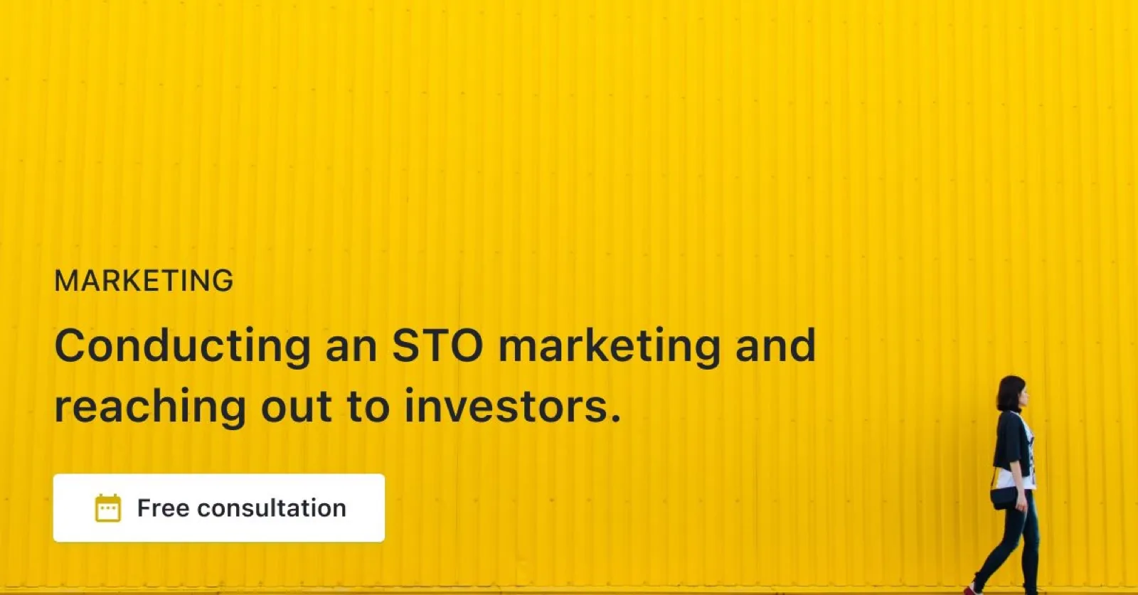 Conducting an STO marketing and reaching out to investors.