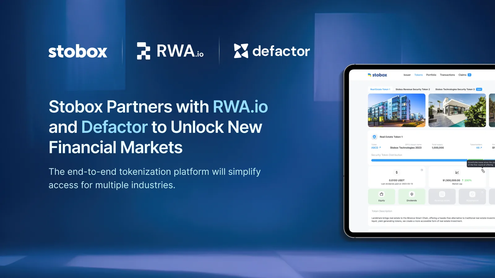 Stobox Partners with RWA.io and Defactor to Unlock New Financial Markets