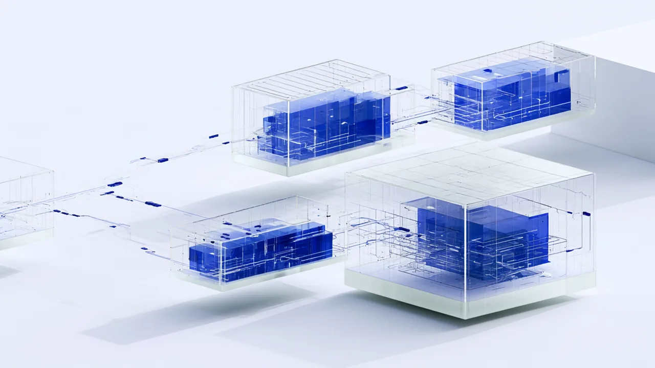 Spatial render: one company record branching into two parallel issuance pathways