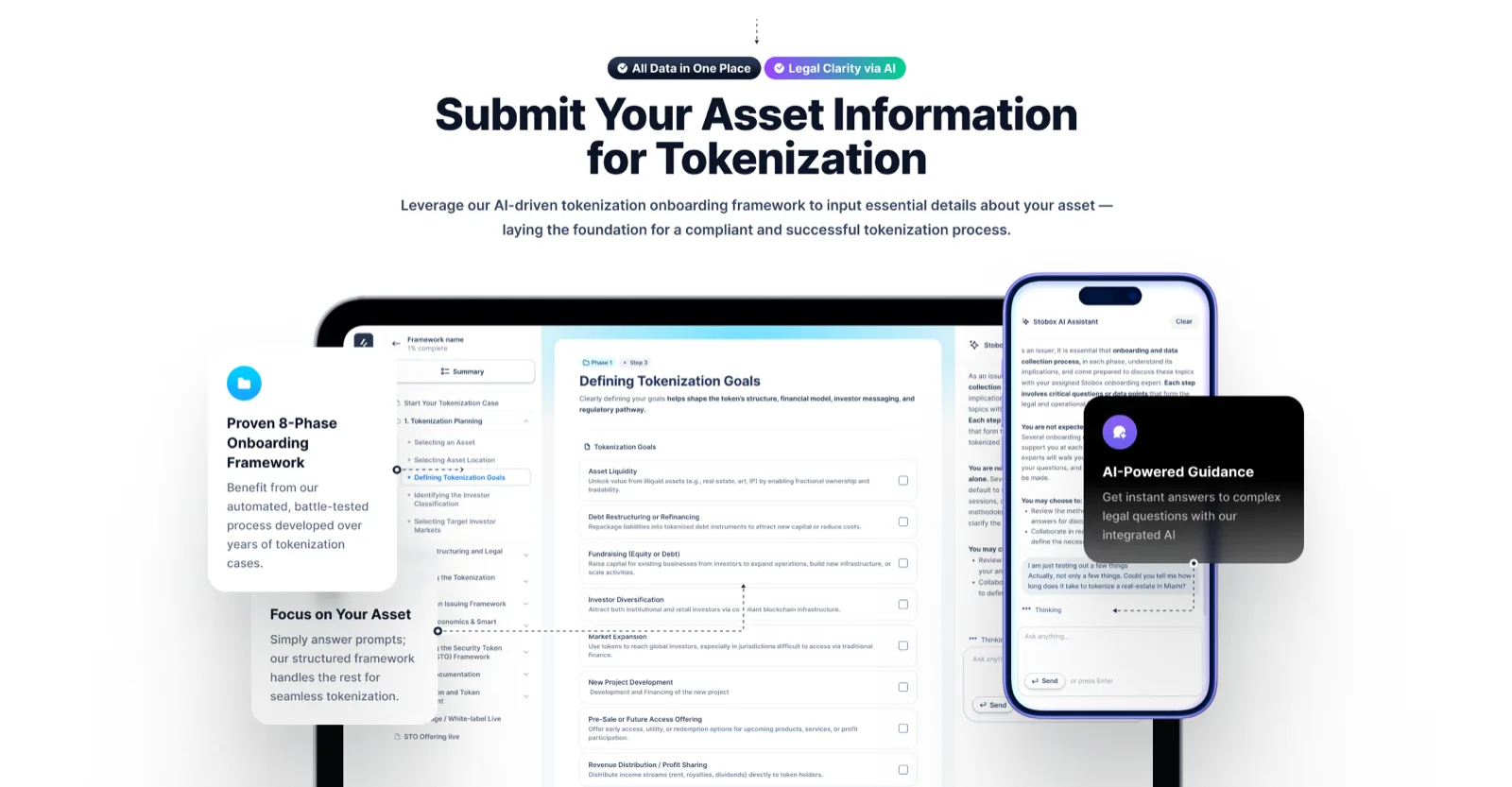 From onboarding to full investor engagement, Stobox 4 enables token issuers to transform physical and financial assets into transparent, legally compliant, and investable digital products.