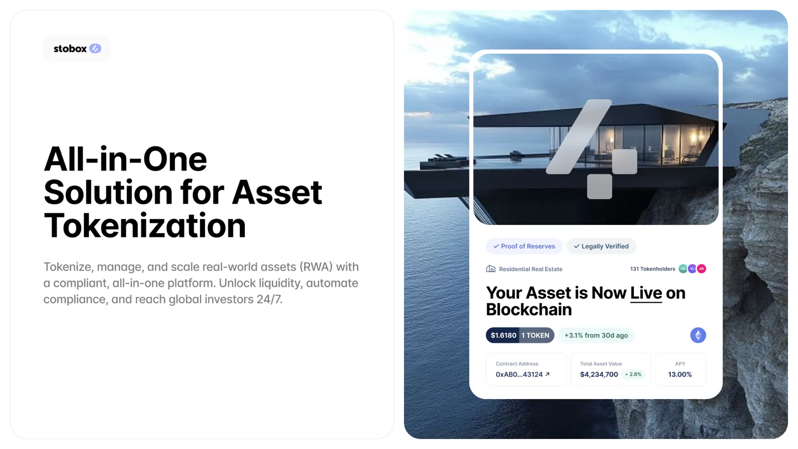 Whether your goal is to raise growth capital, tokenize a real estate asset, or launch a blockchain-native equity round, Stobox 4 gives you the infrastructure, speed, and trust to do it right.