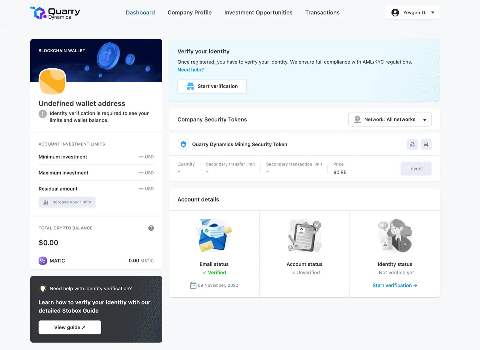 Stobox started working with Quarry Dynamics back in the spring of 2022. The task was to develop and implement a tokenization solution for the mining business in Canada.