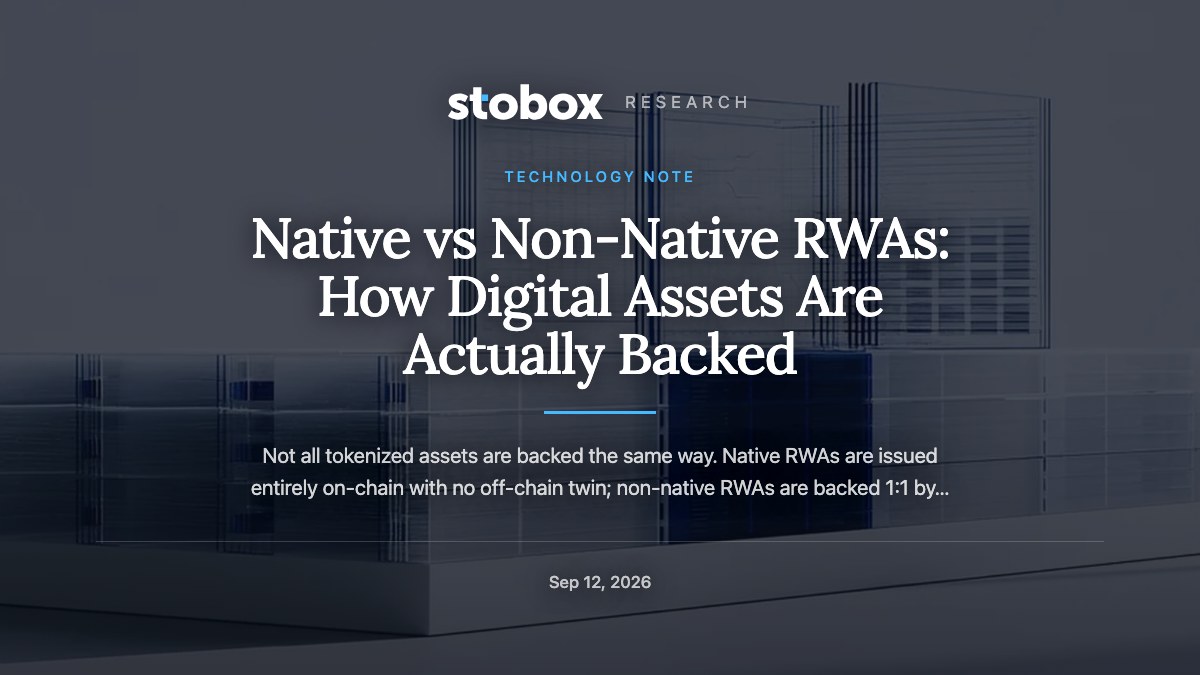 Native vs Non-Native RWAs: How Digital Assets Are Actually Backed