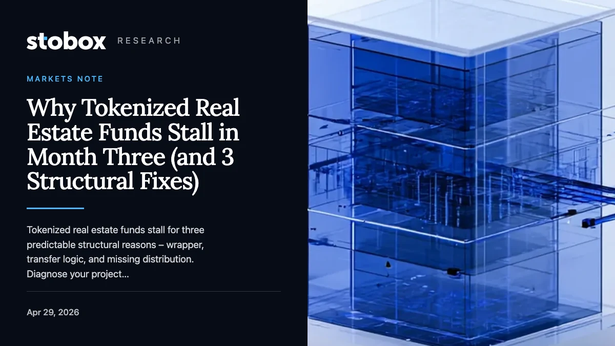 Why Tokenized Real Estate Funds Stall in Month Three (and 3 Structural Fixes)
