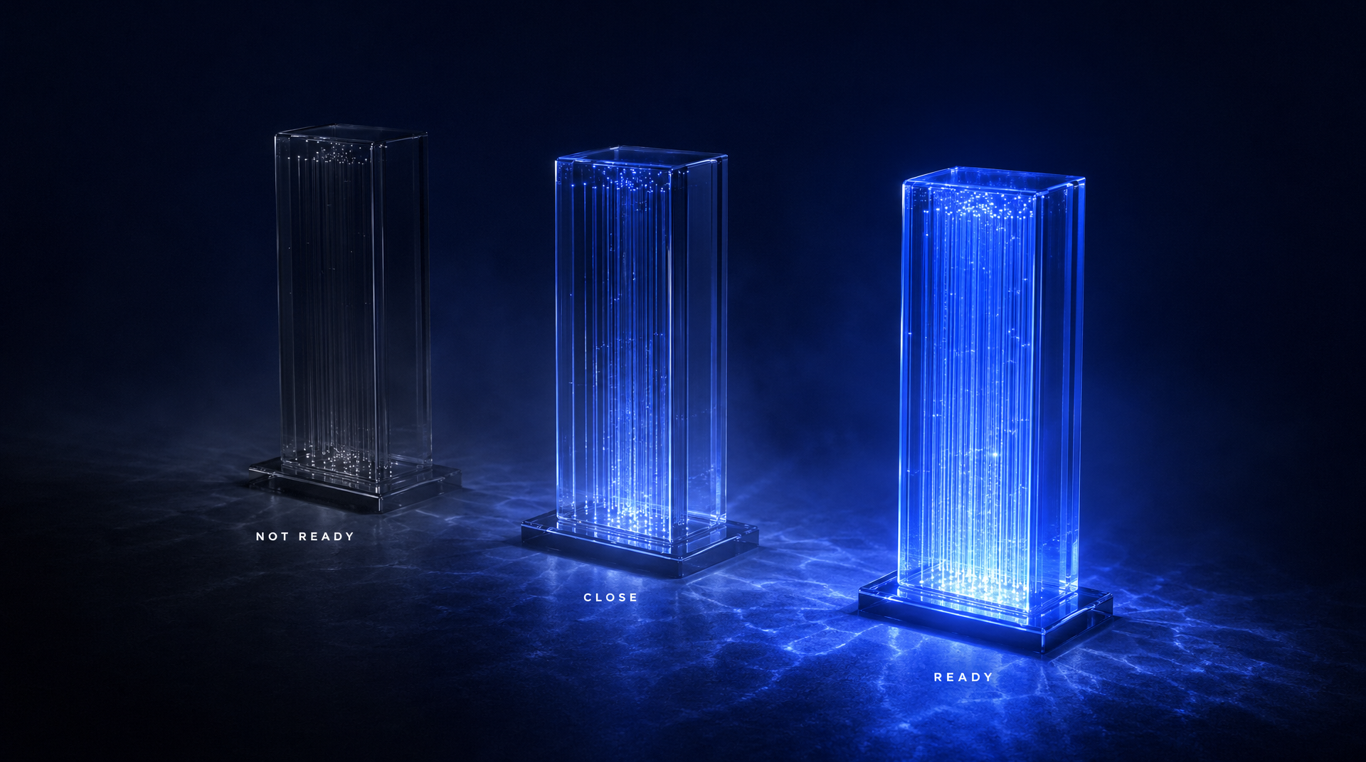 Three readiness bands — ready, close, not ready — with associated next steps