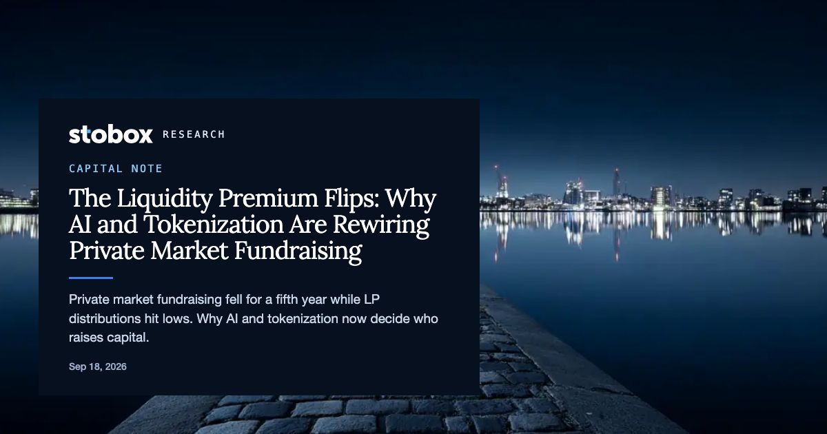 The Liquidity Premium Flips: Why AI and Tokenization Are Rewiring Private Market Fundraising