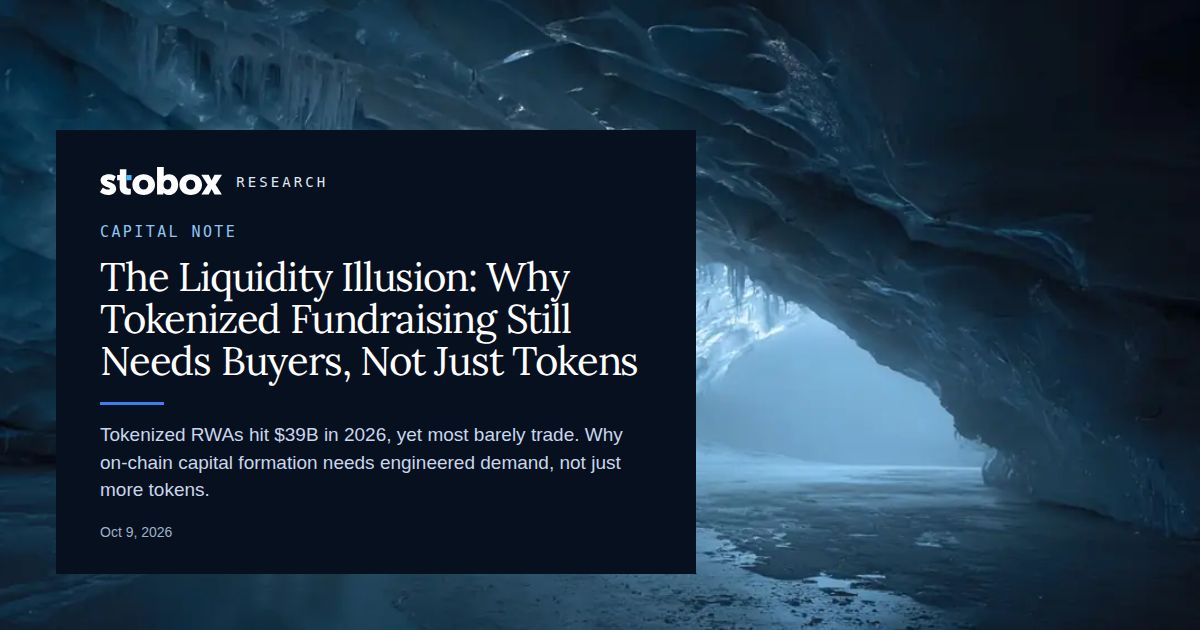 The Liquidity Illusion: Why Tokenized Fundraising Still Needs Buyers, Not Just Tokens