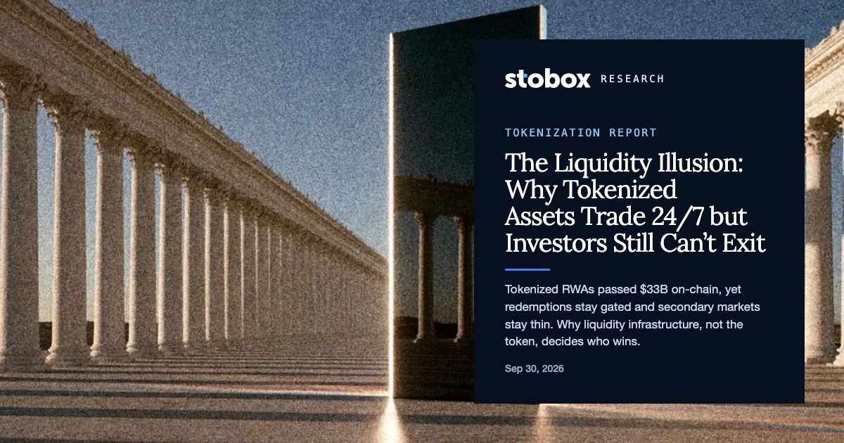 The Liquidity Illusion: Why Tokenized Assets Trade 24/7 but Investors Still Can't Exit