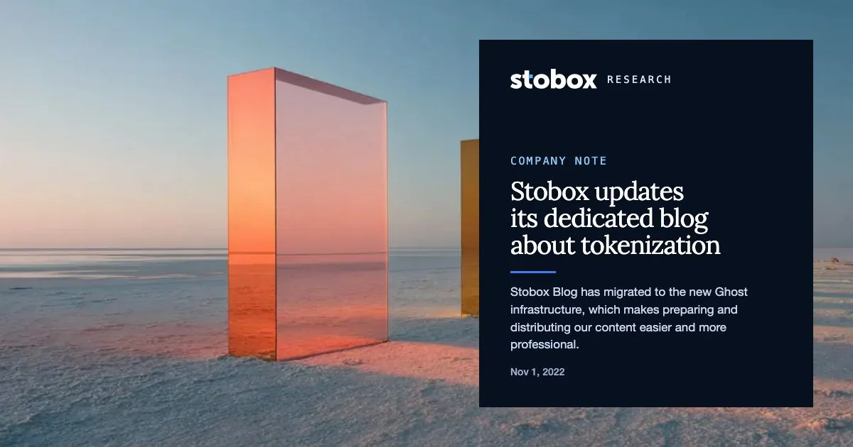 Stobox updates its dedicated blog about tokenization