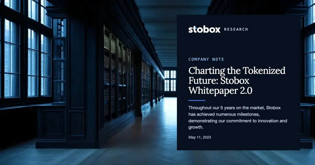 Charting the Tokenized Future: Stobox Whitepaper 2.0