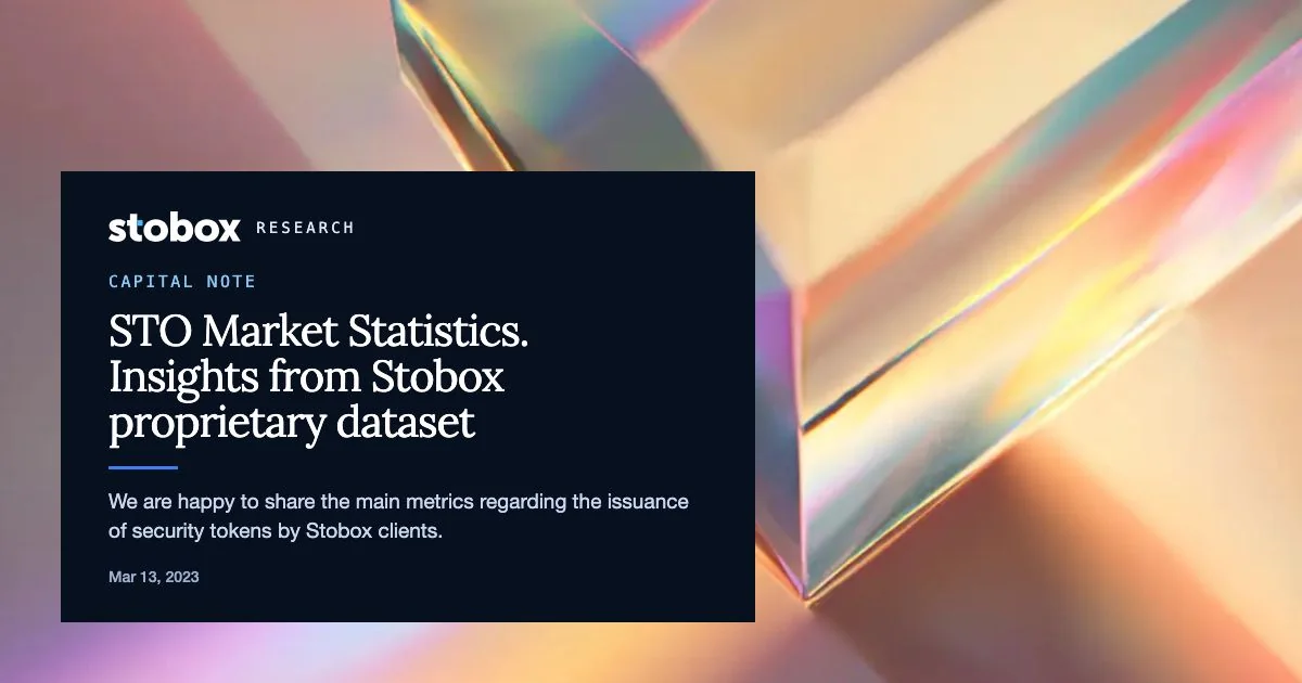 STO Market Statistics. Insights from Stobox proprietary dataset.