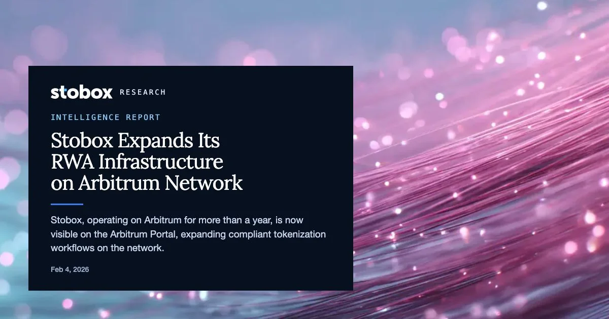 Stobox Expands Its RWA Infrastructure on Arbitrum Network