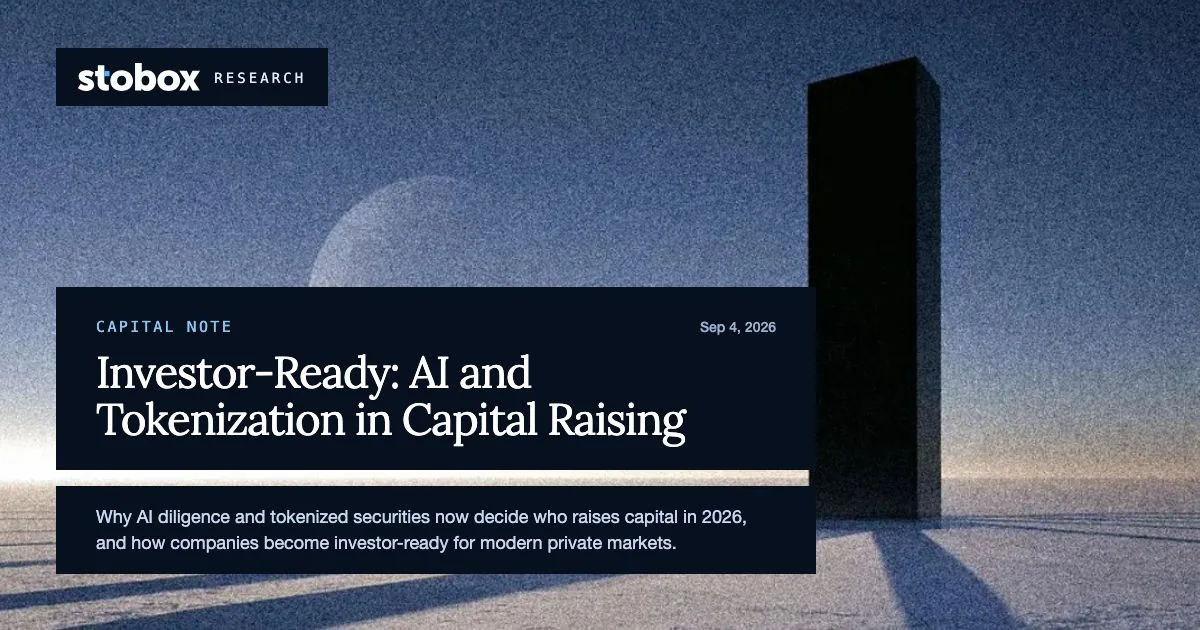 The Investor-Ready Company: Why AI and Tokenization Now Decide Who Raises Capital in 2026