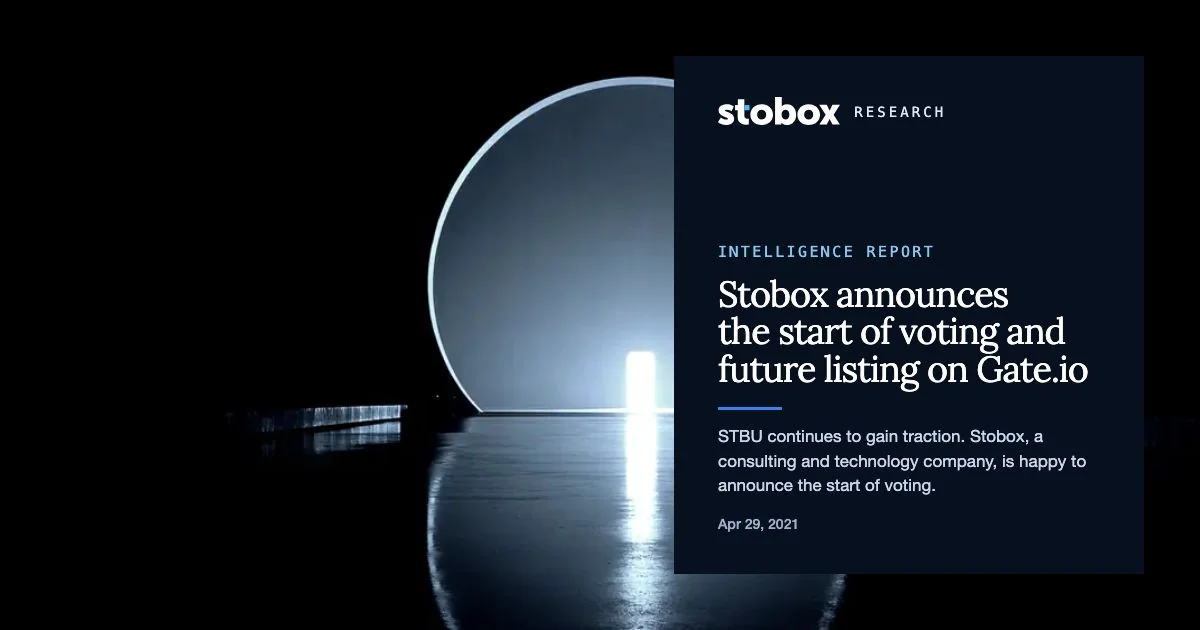 Stobox announces the start of voting and future listing on Gate.io