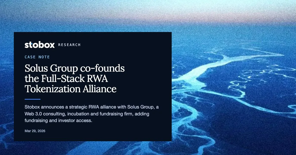 Solus Group Co-Founds the Full-Stack RWA Tokenization Alliance to Strengthen Capital, Distribution, and Global RWA Growth