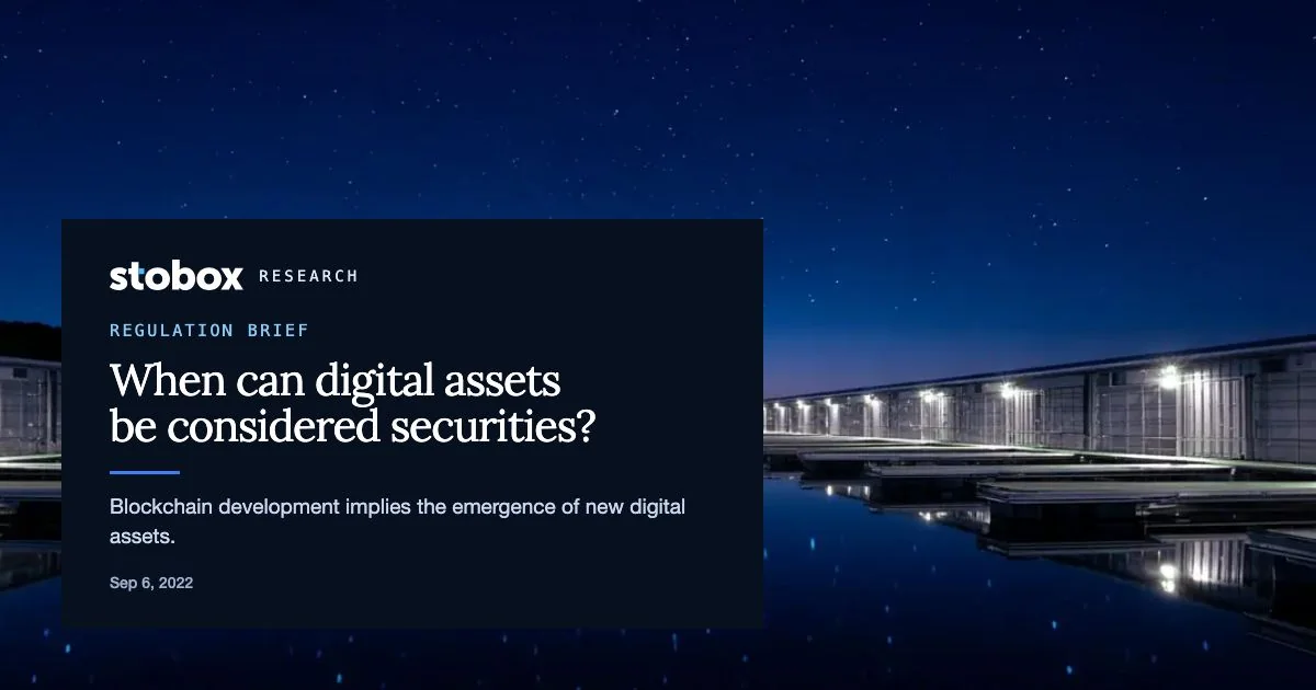 When can digital assets be considered securities?