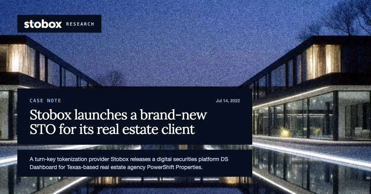 Stobox launches a brand-new STO for its real estate client.