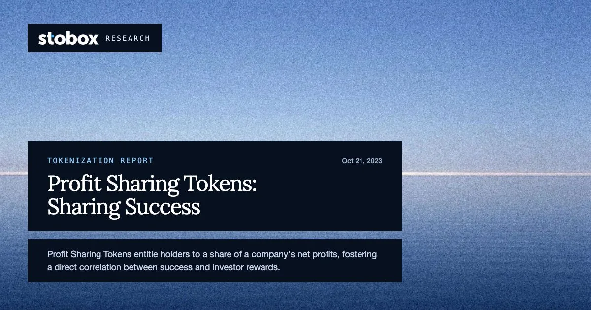 Profit Sharing Tokens: Sharing Success