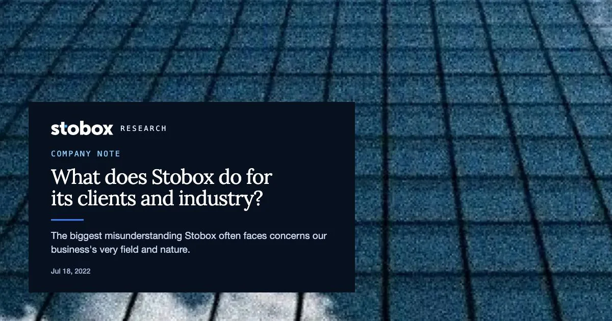 What does Stobox do for its clients and industry?