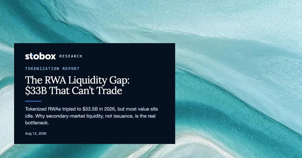The RWA Liquidity Gap: Why $33 Billion in Tokenized Assets Still Can't Trade