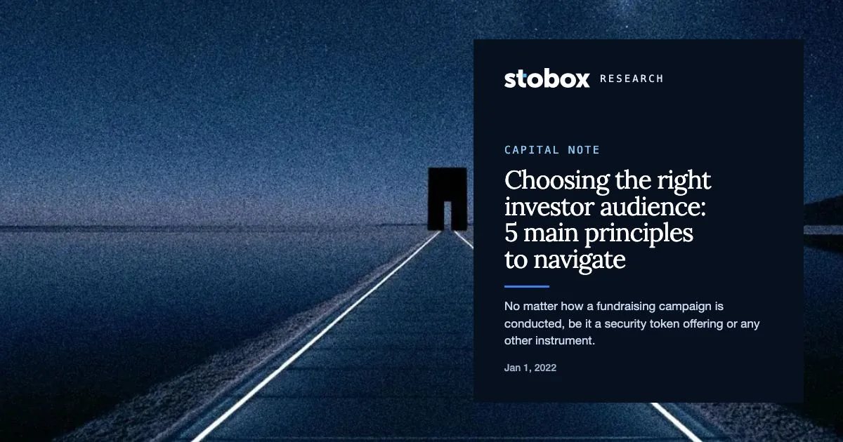 Choosing the right investor audience: 5 main principles to navigate.