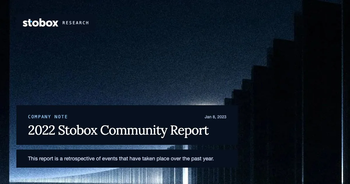 2022 Stobox Community Report