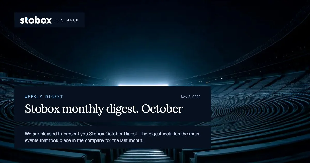 Stobox monthly digest. October.