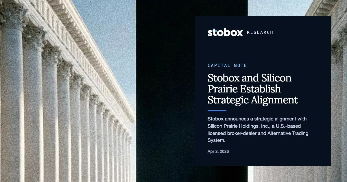 Stobox and Silicon Prairie Establish Strategic Alignment