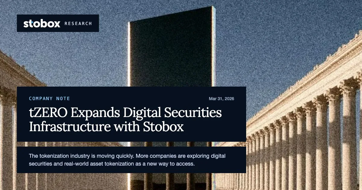 tZERO Expands Digital Securities Infrastructure with Stobox