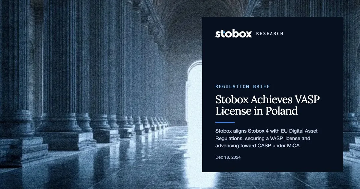 Stobox Achieves VASP License in Poland