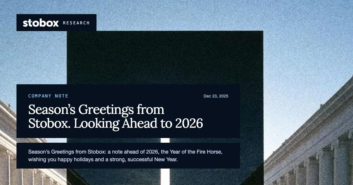 Season’s Greetings from Stobox. Looking Ahead to 2026