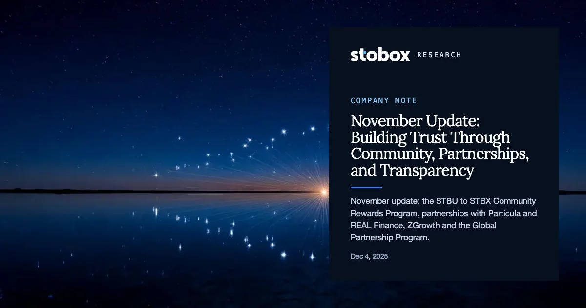 November Update: Building Trust Through Community, Partnerships, and Transparency