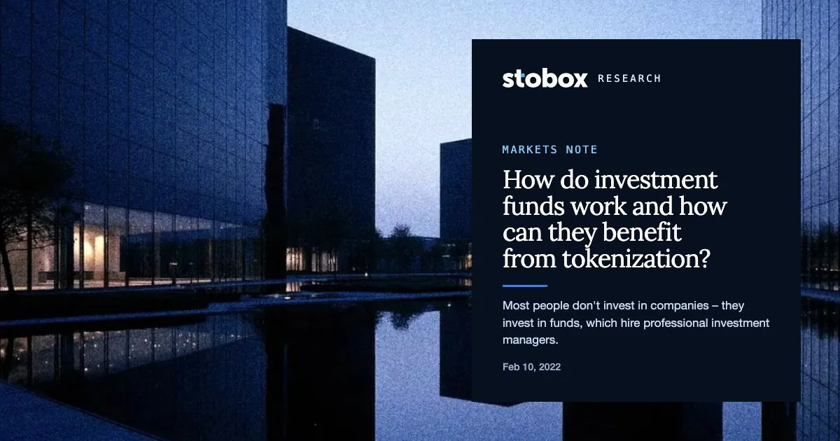 How do investment funds work and how can they benefit from tokenization?