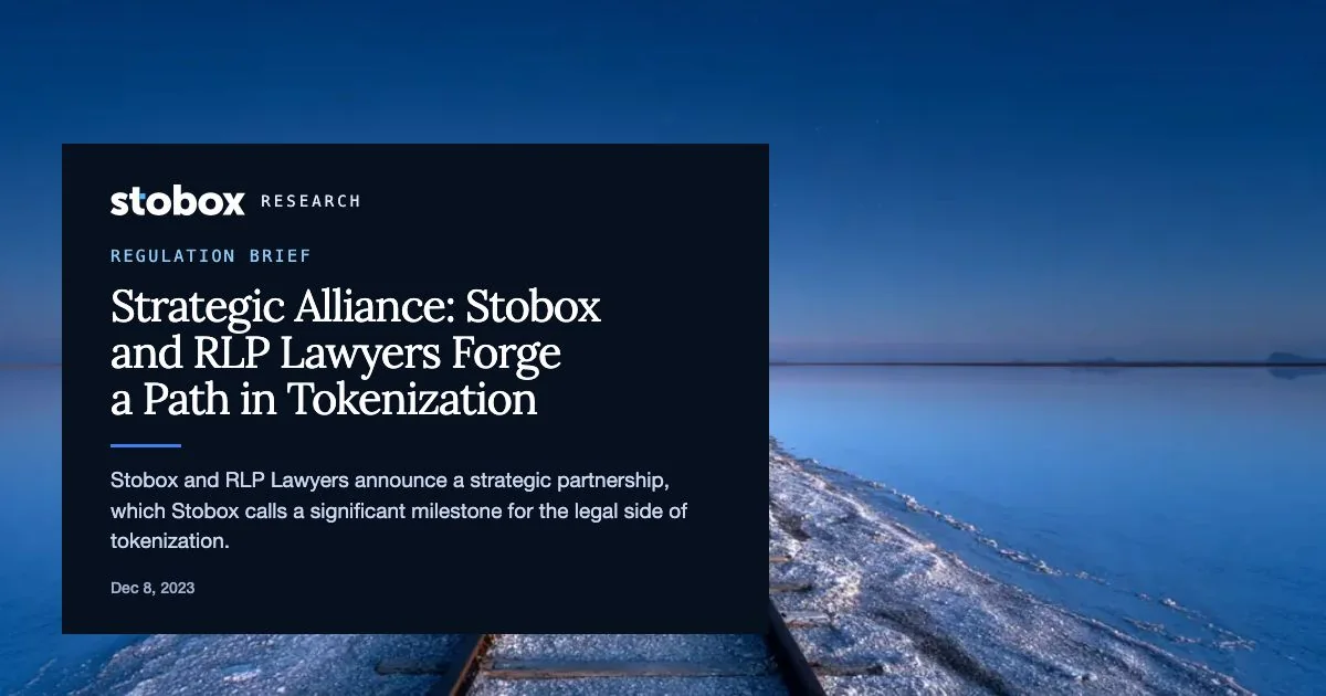 Strategic Alliance: Stobox and RLP Lawyers Forge a Path in Tokenization
