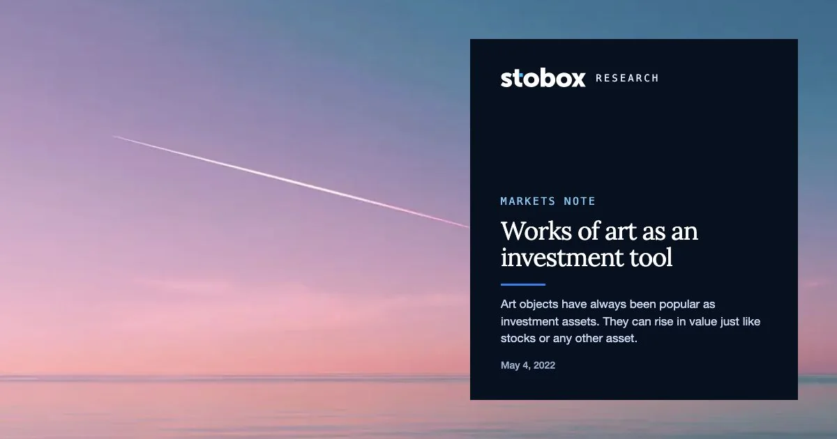 Works of art as an investment tool.