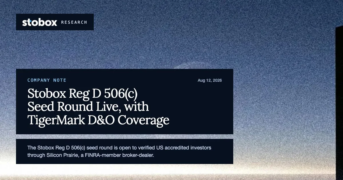 Our Reg D Seed Round Is Open, and It Carries TigerMark Coverage