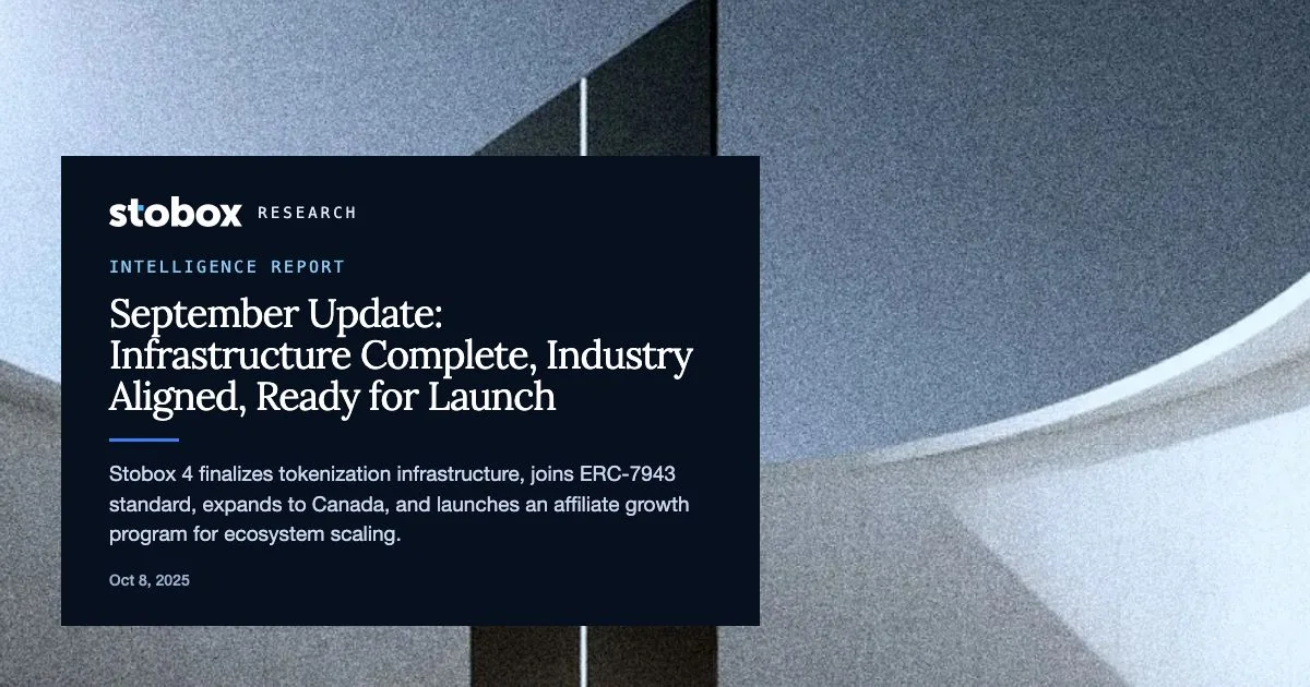 September Update: Infrastructure Complete, Industry Aligned, Ready for Launch