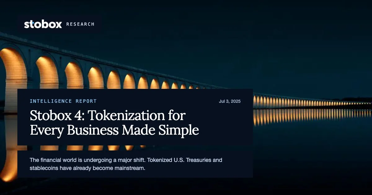 Stobox 4: Tokenization for Every Business Made Simple