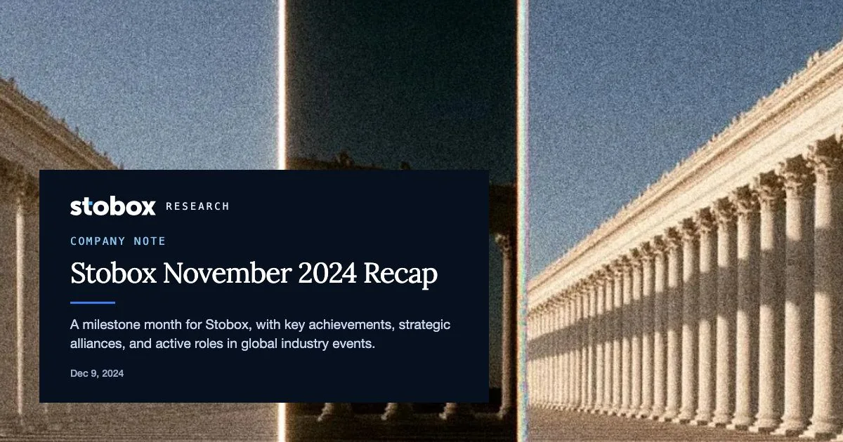 Stobox November 2024 Recap