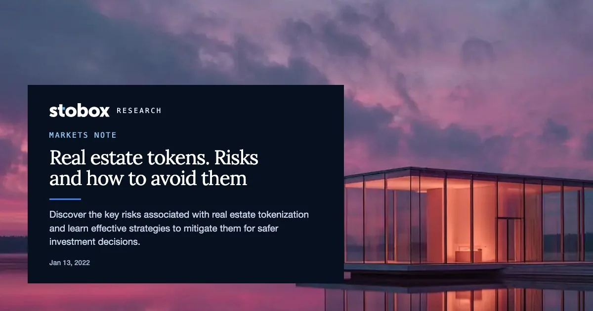 Real estate tokens. Risks and how to avoid them.