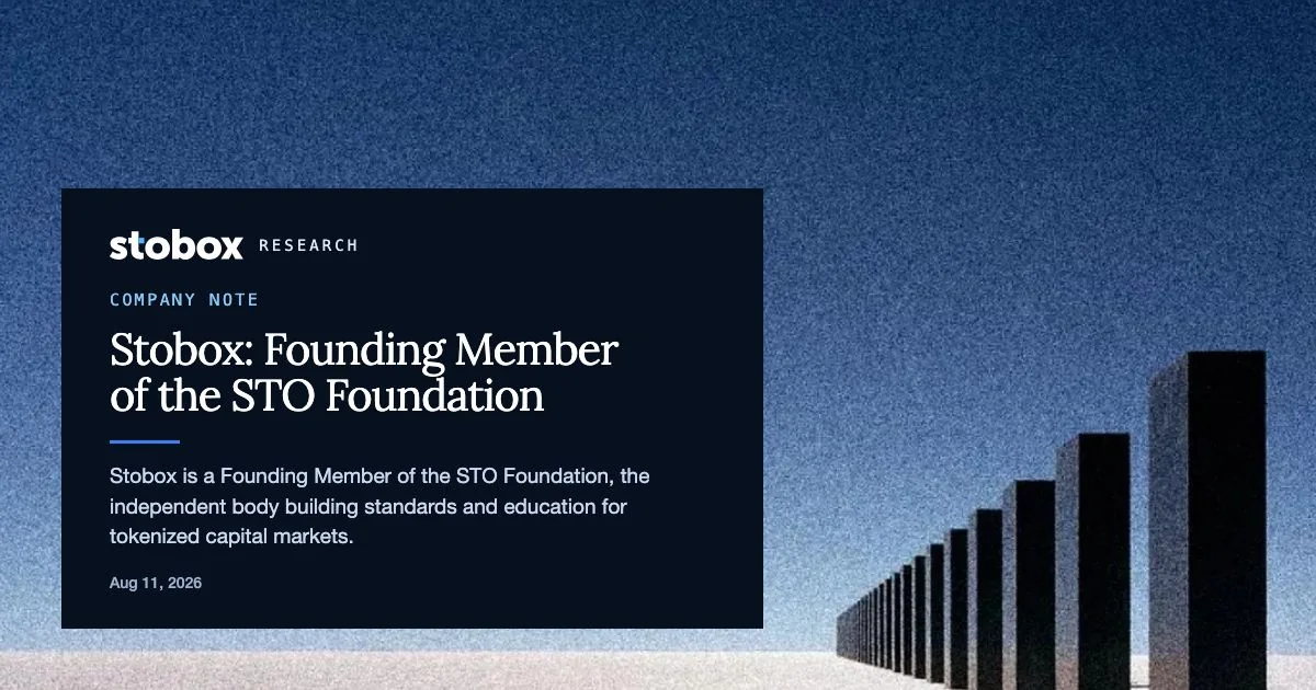 Stobox Is Now a Founding Member of the STO Foundation