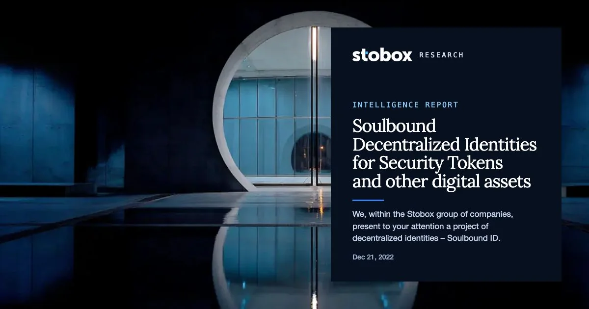 Soulbound Decentralized Identities for Security Tokens and other digital assets.