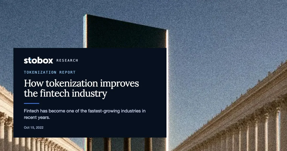 How tokenization improves the fintech industry.