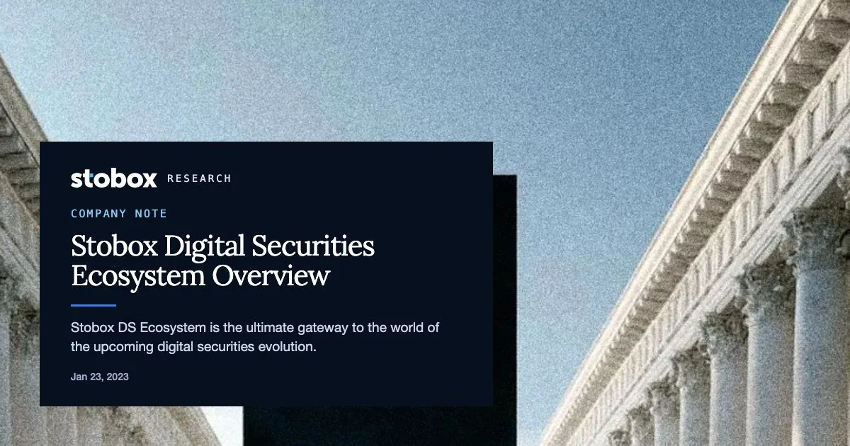 Stobox Digital Securities Ecosystem Overview