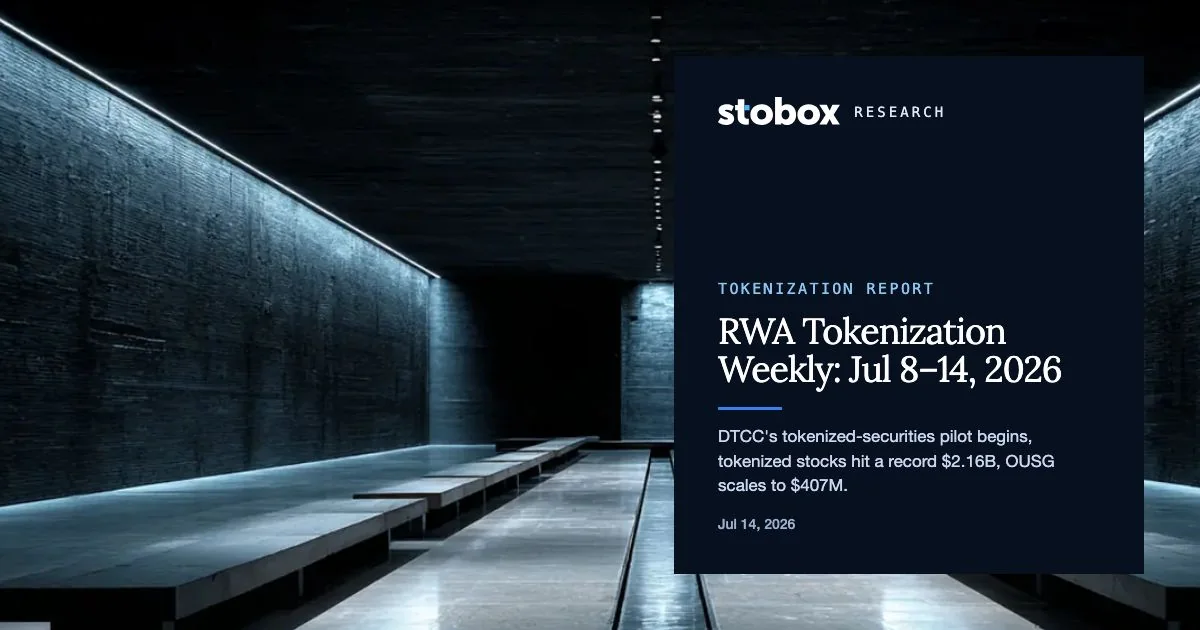 RWA & Tokenization Weekly: DTCC Goes Live, Tokenized Stocks Break Records (Jul 8–14, 2026)