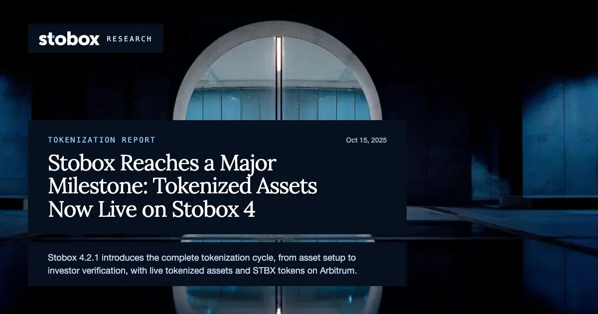 Stobox Reaches a Major Milestone: Tokenized Assets Now Live on Stobox 4