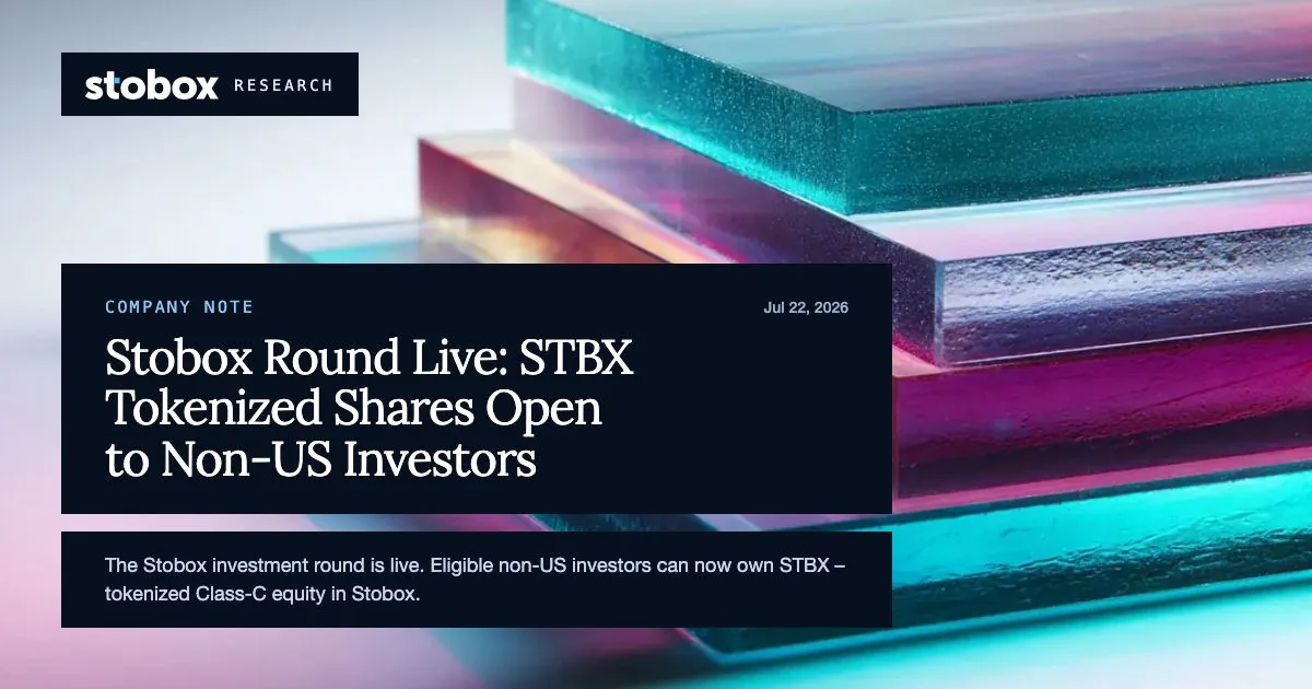 The Round Is Live: Non-US Investors Can Now Own Stobox Through STBX