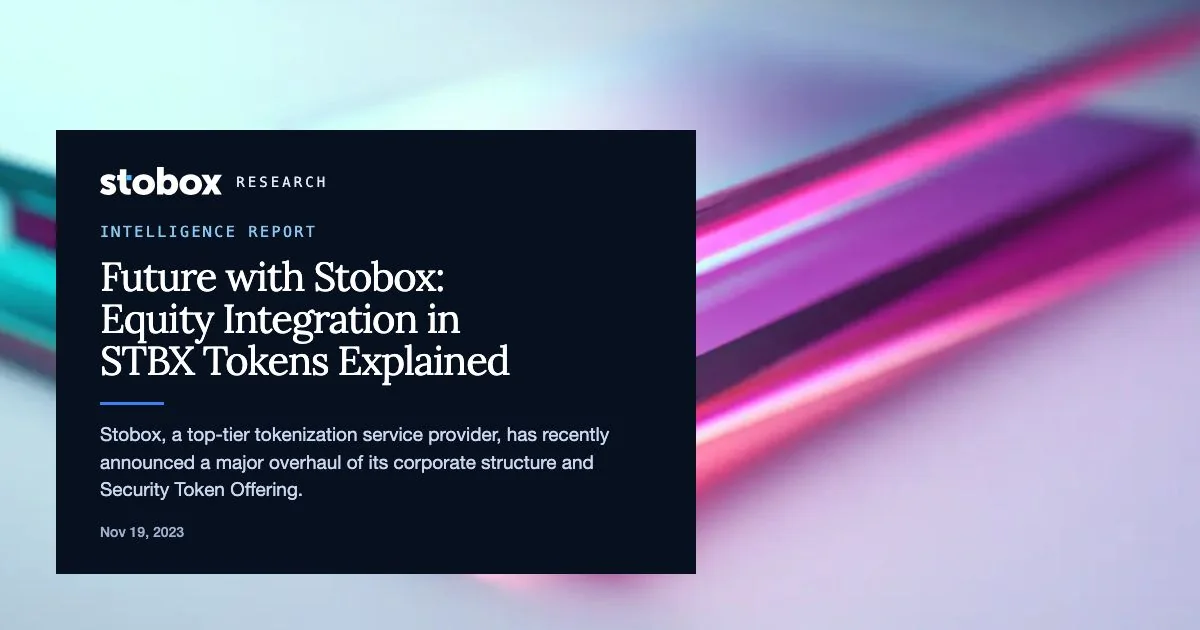Future with Stobox: Equity Integration in STBX Tokens Explained